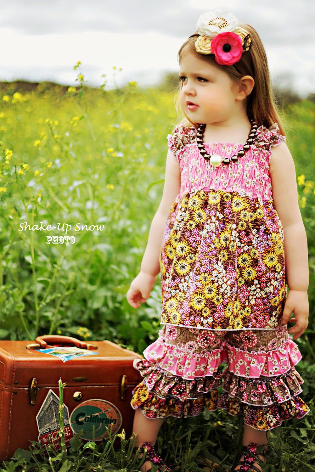Hailey's Triple Ruffle Pants and Capris PDF Pattern size 6 months to size 8