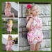 Whitney's ruffle neck Romper PDF Pattern size 18 months to size 6 girls