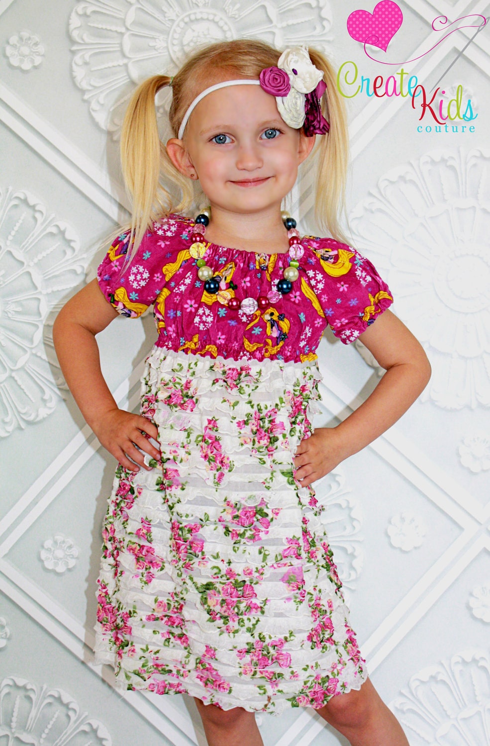 Josie's Ruffle Fabric Peasant Dress and Top PDF Pattern sizes 6-12 months to 8