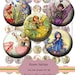 Vintage Flower Fairies One inch 25mm Circle Rounds Digital Collage Sheet INSTANT Download - Bottle cap Pendant Jewelry - Printable Download