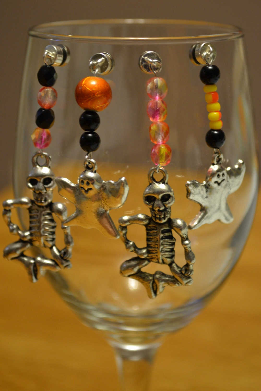 Halloween Magnetic Wine Charm Set