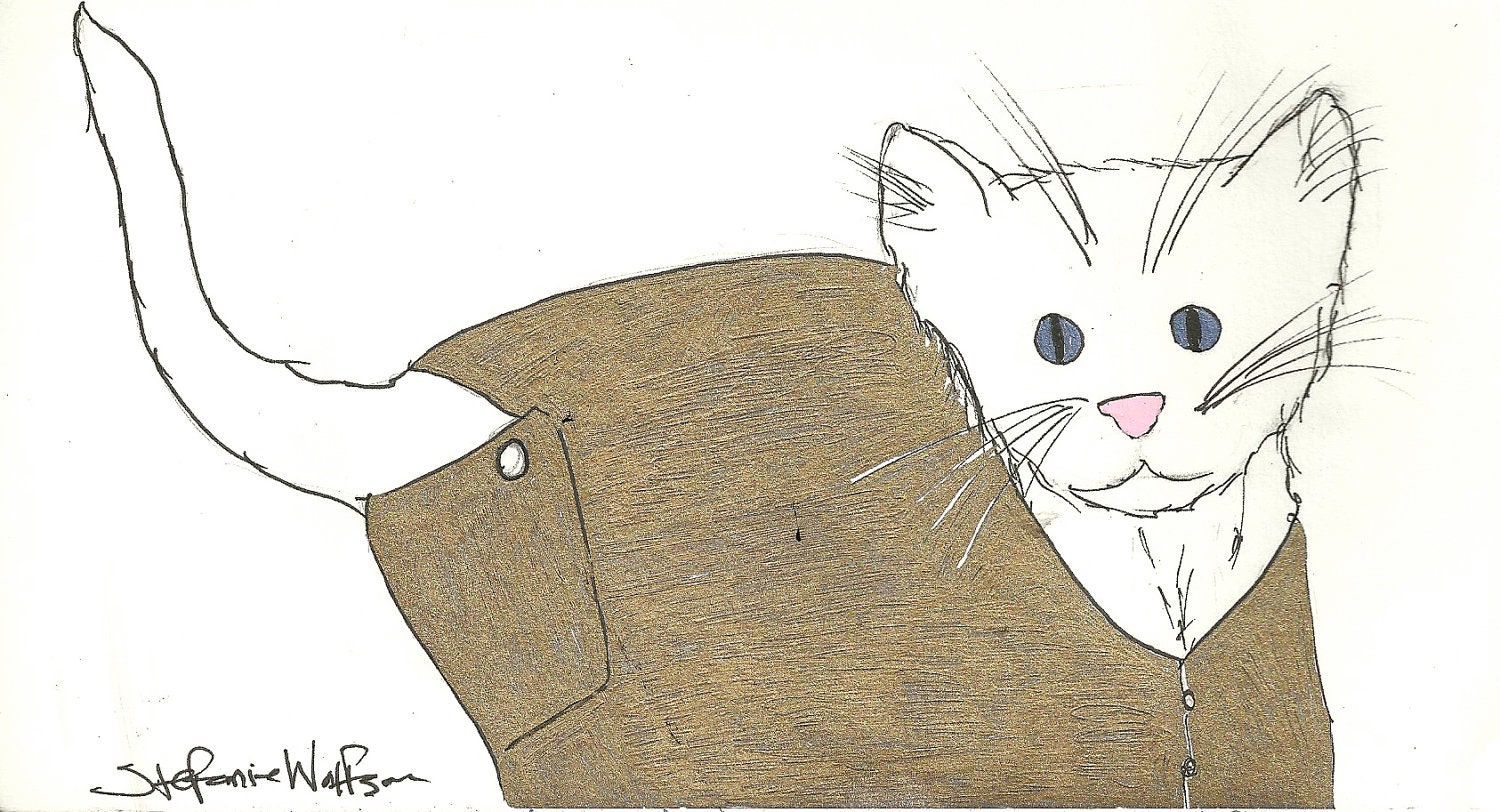 Cat in Pajamas I - Print