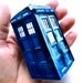 Christmas Ornament, Doctor Who Inspired Blue TARDIS Big 4-inch Laminated Bookmark or Ornament, SINGLE SIDED