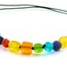 Resin Nursing Necklace - Bright Rainbow - Non Toxic Breastfeeding Necklace /Babywearing Necklace
