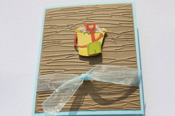 Beach Birthday Card- Pail, Shovel, Sand