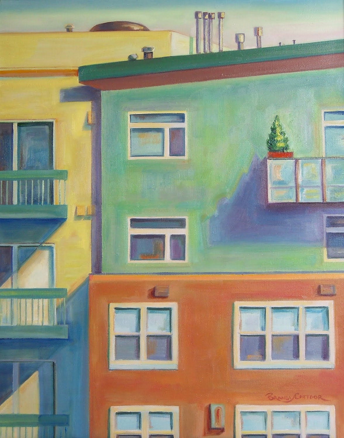 Oil Painting PRINT 8x10". Late Christmas. Fine ART, Home decor. contemporary artwork.