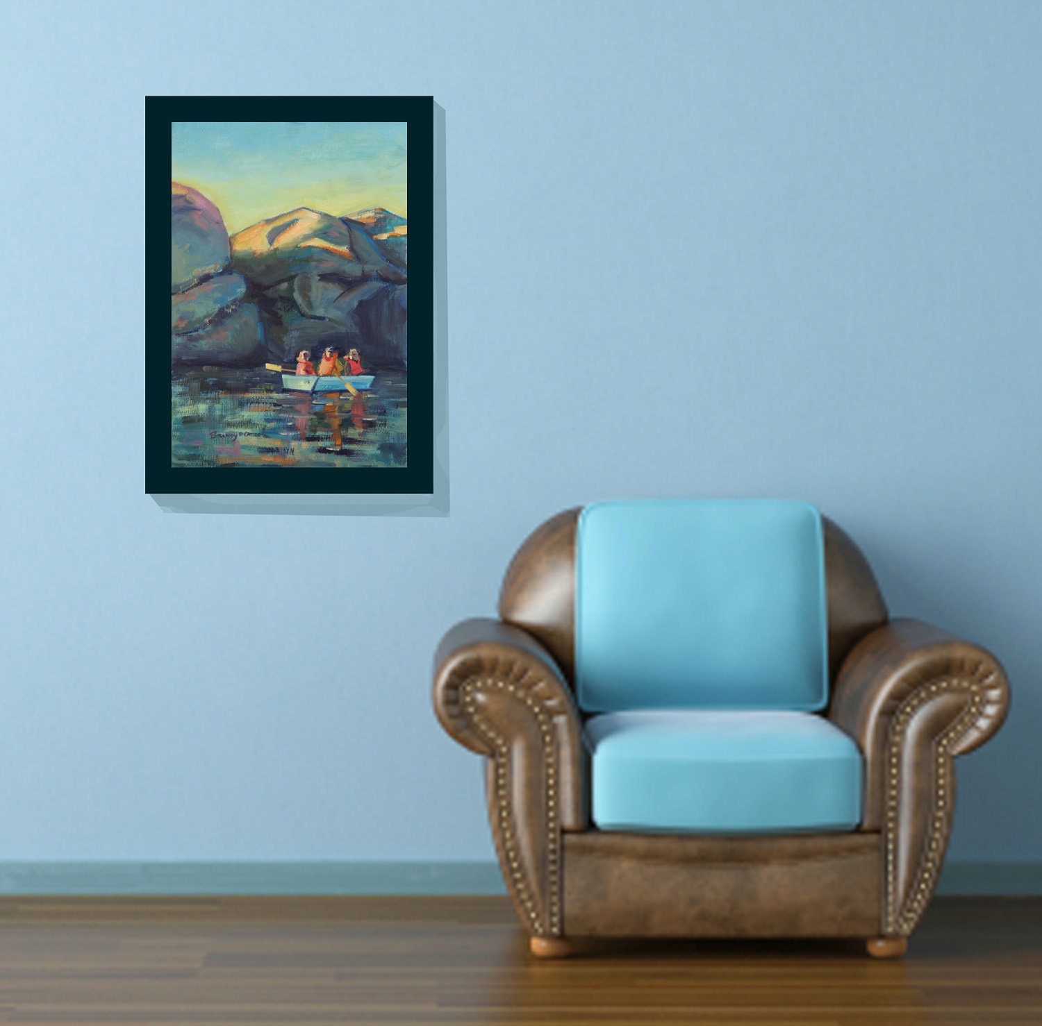 Oil Painting Original 15.75x23.5. Colors on Sylvan Lake, FINE ART. 70% off original art