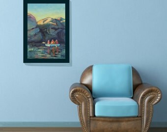 Oil Painting Original 15.75x23.5. Colors on Sylvan Lake, FINE ART. 70% off original art