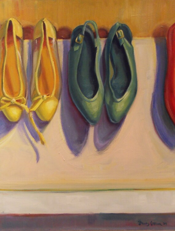 Shoes oil painting PRINT 8x10, fine art