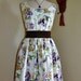1950s vintage inspired tea dress purple rose - READY TO SHIP
