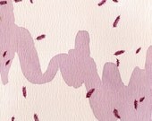 original watercolor painting abstract drawing on paper OOAK affordable gift for friends handmade home decor interior decoration pink