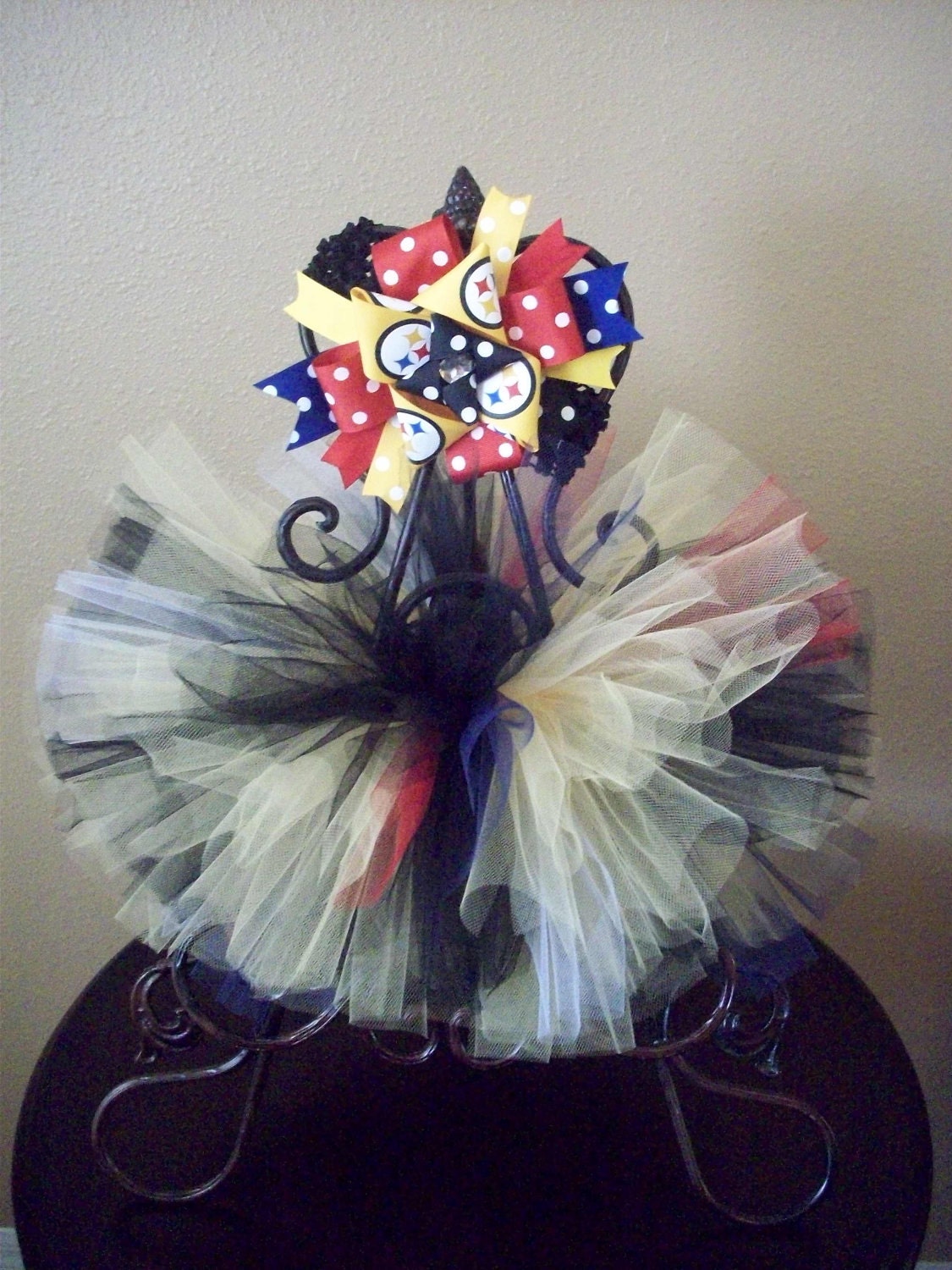 Pittsburgh Steelers Inspired Tutu with Matching Headpiece