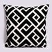 Black and White Pillow Cover, Geometric Pillow, Decorative Pillows, Black throw pillow, 18x18 pillow, Greek Key, Contemporary