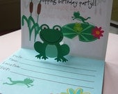 Pop Up Frog Birthday Invitation (set of 12 with envelopes)