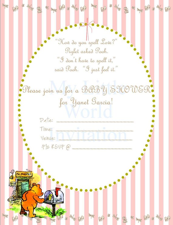 Pooh Bear Party decoration, classic pooh bear, pooh bear decorations, pooh bear, disney pooh bear, pooh bear baby shower decorations Il_570xn