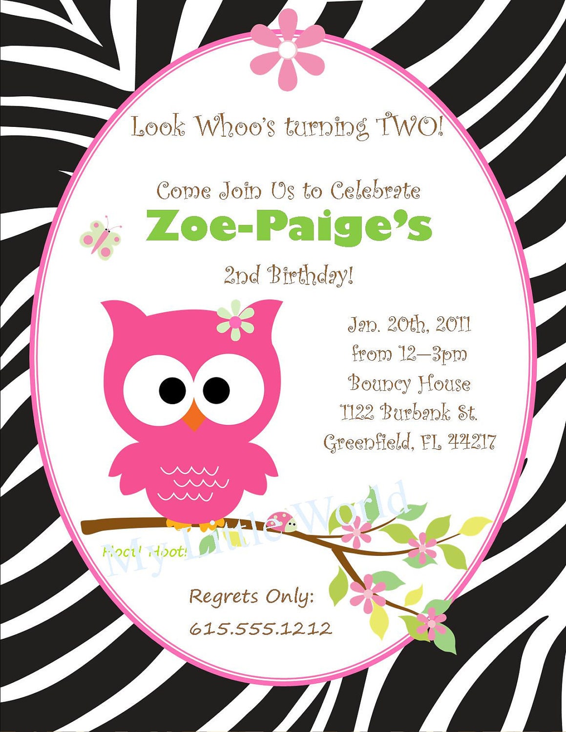 Safari Owl Invitation, owl invitation, owl birthday invitations, safari owl, owl, pink owl, owl birthday invitation, owl birthday Il_570xn