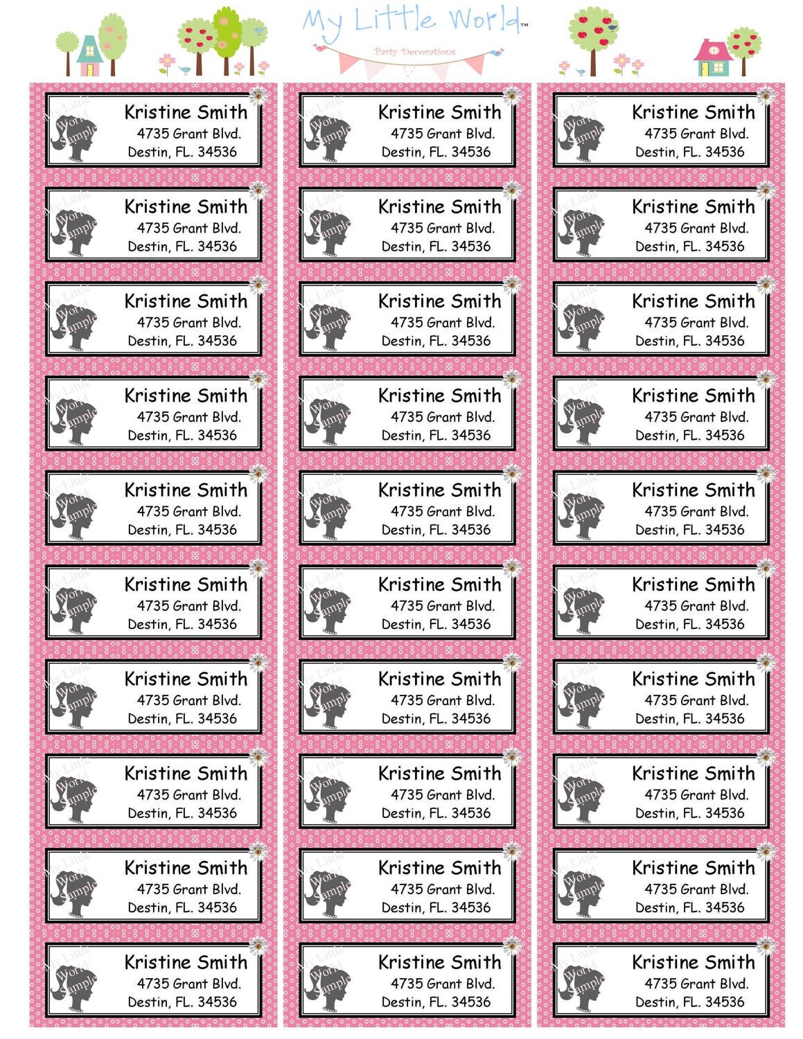 Printable Return Labels
