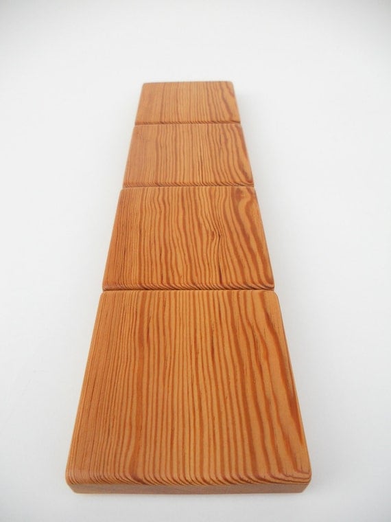 Reclaimed Heart Pine Coasters - Eco-friendly, Rustic