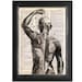 Close up of The Superficial Muscles - Printed on Upcycled Vintage Dictionary Paper - 8x10.5 Anatomy Art
