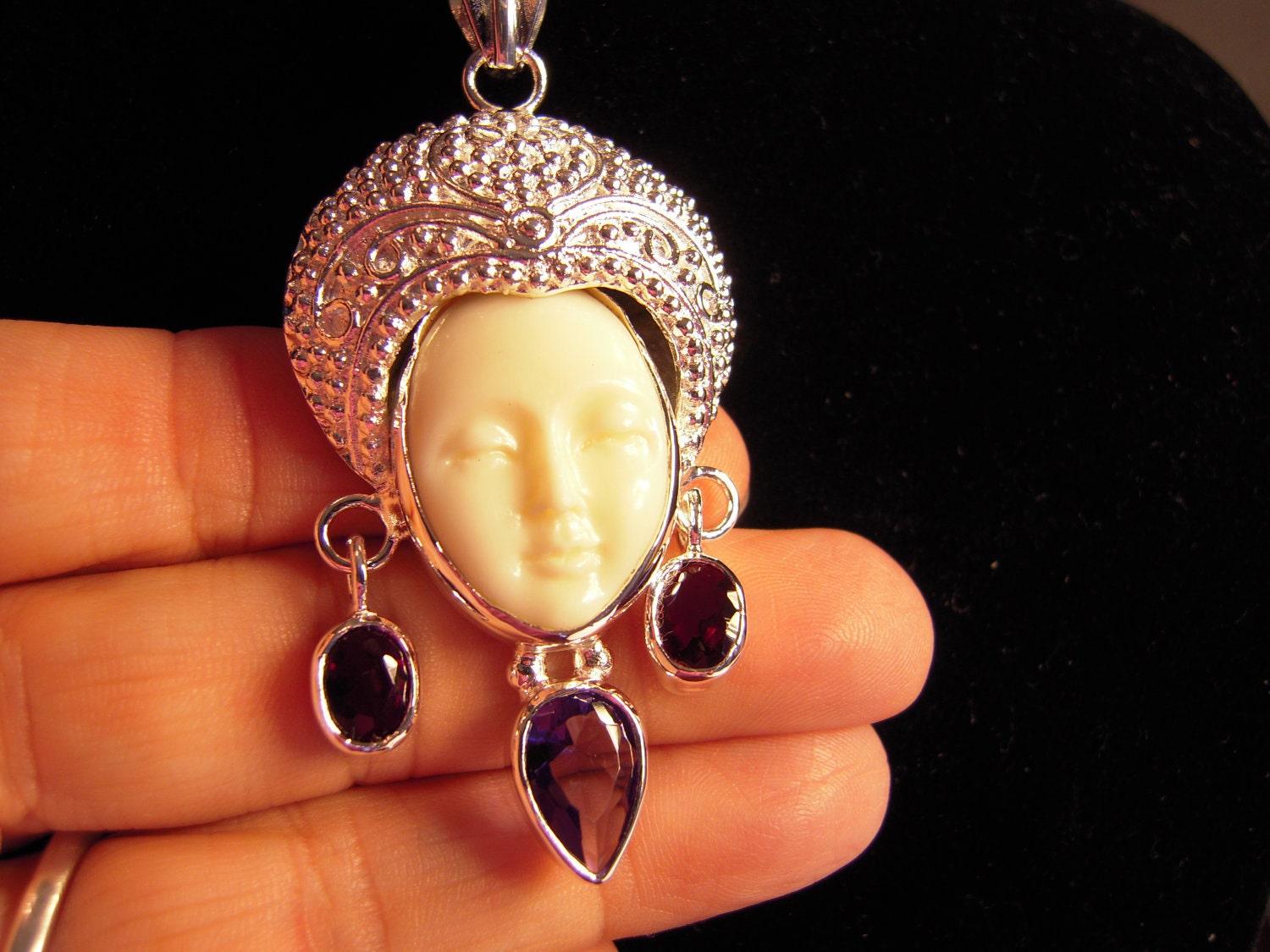 Enchance Your Internal Fire by wearing the...Adorable Goddess Wearing Garnet Earrings