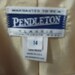 Vintage Pendleton Yellow Wool Women's Blazer Single Breasted with Taffeta Lining and Front Pockets Size 14 Only 9 USD