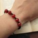 Macrame bracelet with orange carnelian stone - Healing properties, gives STRENGTH and boosts ENERGY