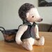 Artist Teddy Hedgehog Boris Broun Beige wood RESERVED