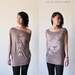 Vegan Clothing: Mocha Dolman w/ Cheetah Graphic (Size L / XL )