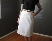 Vintage White Skirt with Pockets