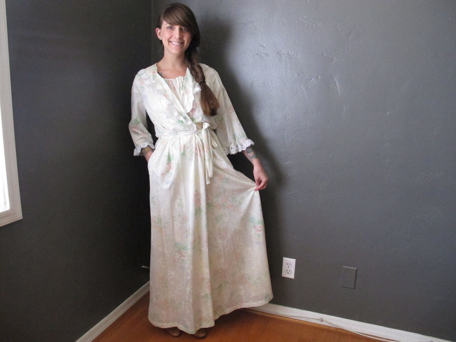 Vintage Night Gown and Robe