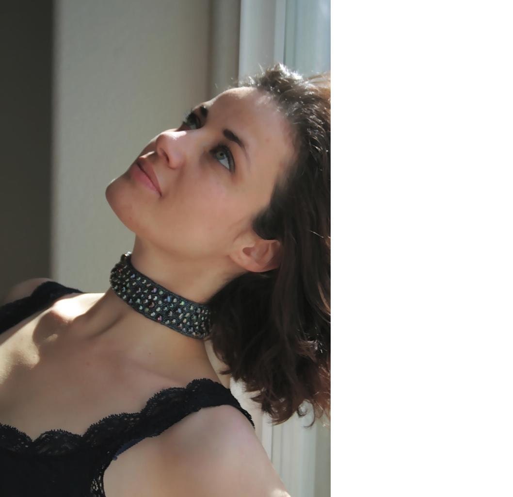 RESERVED for the BIRTHDAY GIRL Pave Choker Bead Embroidery Choker Necklace