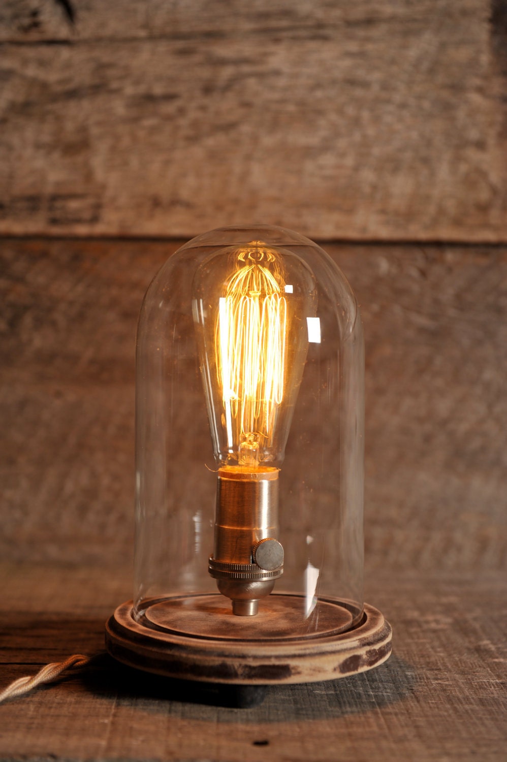 The Original Bell Jar Table Lamp, Includes EDISON bulb, FREE SHIPPING