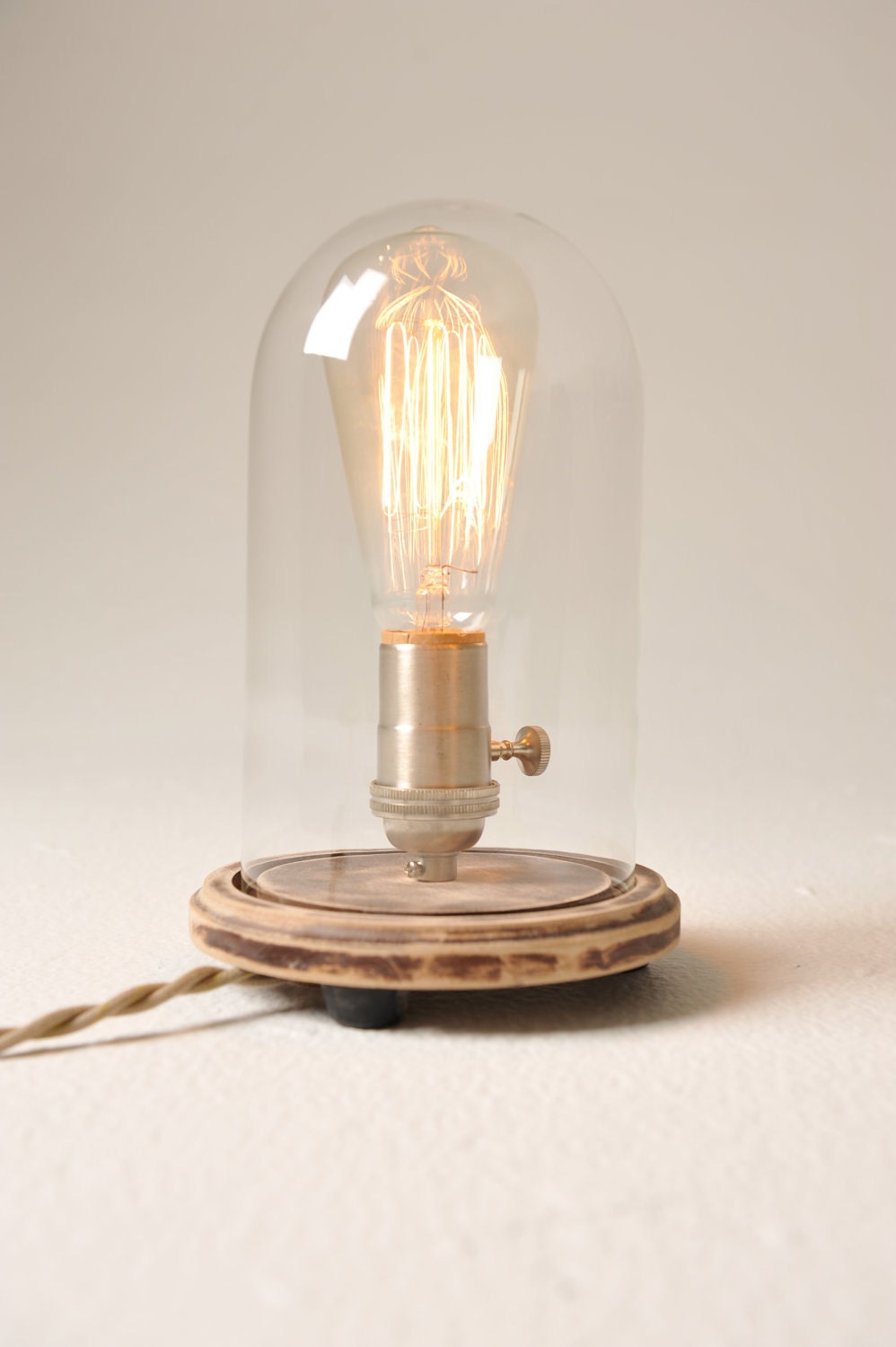 The Original Bell Jar Table Lamp, Includes EDISON bulb, FREE SHIPPING