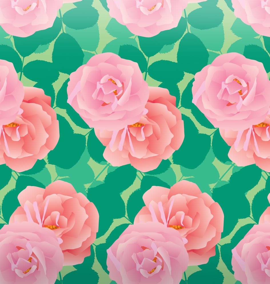 Mothers Day Gift Wrap Shabby Chic Pink Roses great by JaneCrick