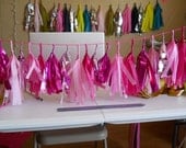 Varying Lengths Mini Tassel Garland in Pink Party