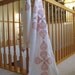 Hand Painted Shawl / scarf - Red and White