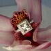 Princess Cut Herkmier Diamond Sterling Ring and Matching band Reserved for Christina