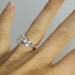 Stunning Antique Style Sparkling Herkimer Diamond and Sterling Silver Ring