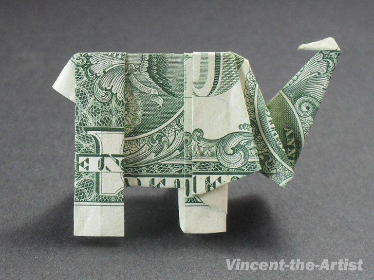 elephant dollar origami