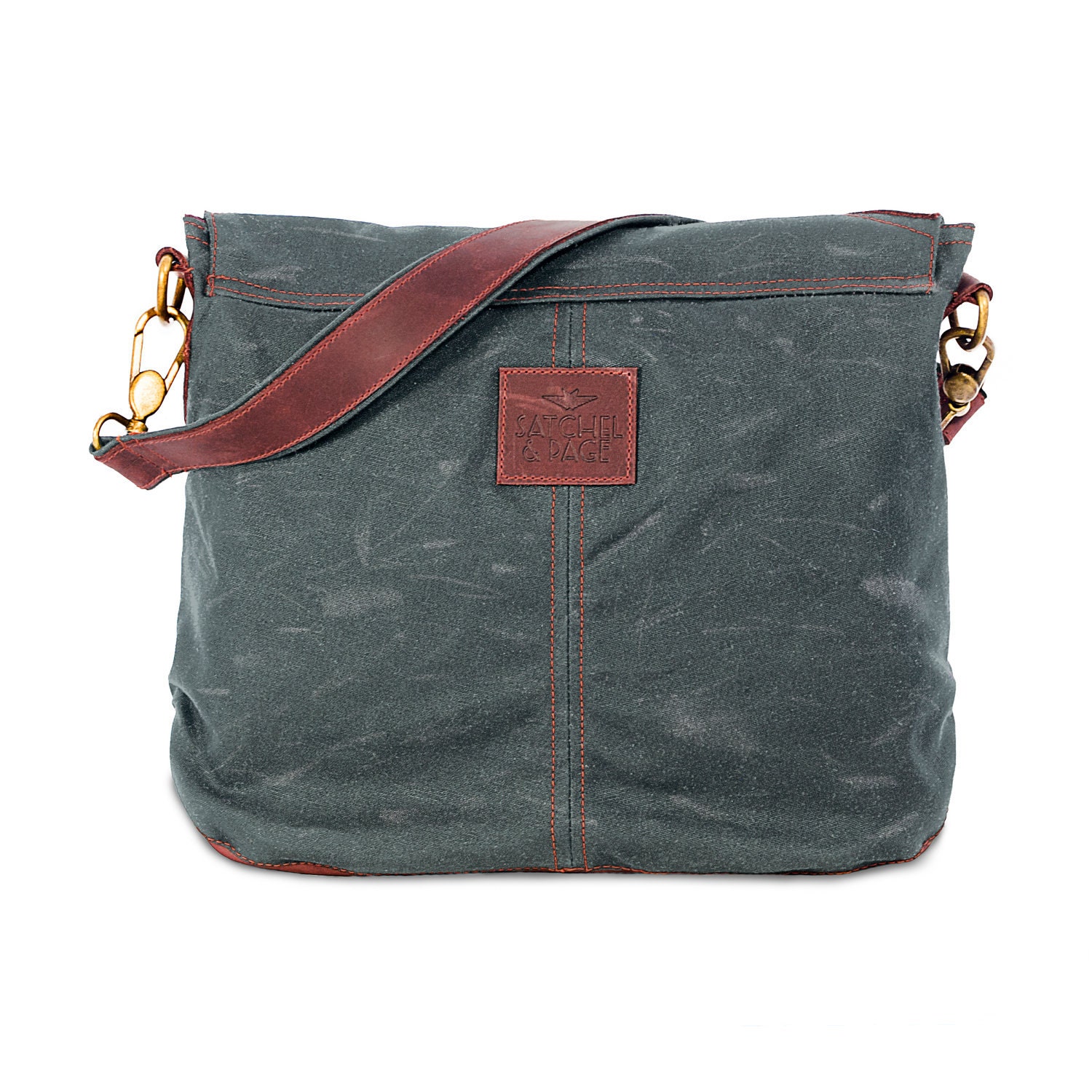 iPad Bag, Waxed Canvas, Leather (The Alegna Purse)