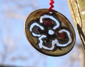 Flower Power Ornament Gift Tag from Reclaimed Metal