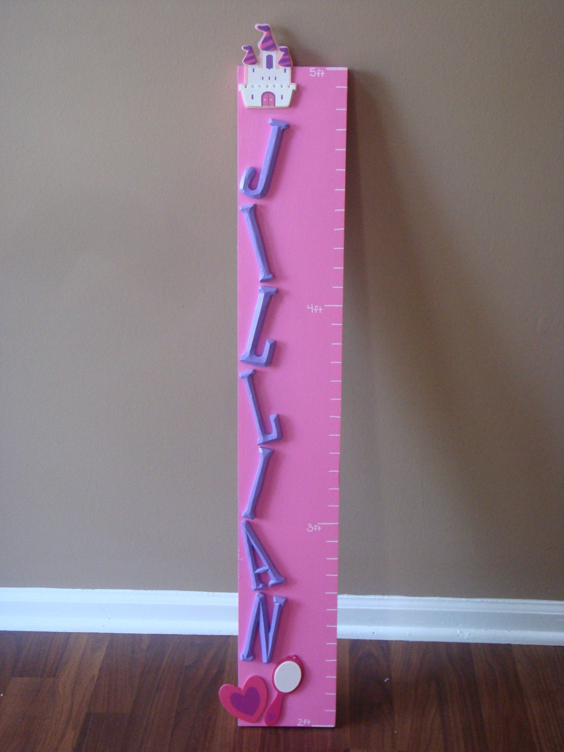 Custom Wood Growth Chart (2' - 5')