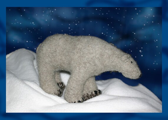 Knitted and Felted Polar Bear Pattern by ybnorml on Etsy