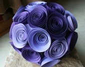 Featured in REAL SIMPLE Paper Flower Bridal Bouquet Custom Traditional-Lite size