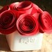 Ceramic Sugar Bowl and Paper Flower Bloom Arrangement