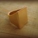 Adjustable Square Urban Ring in Gold, Gold Ring, Adjustable Ring