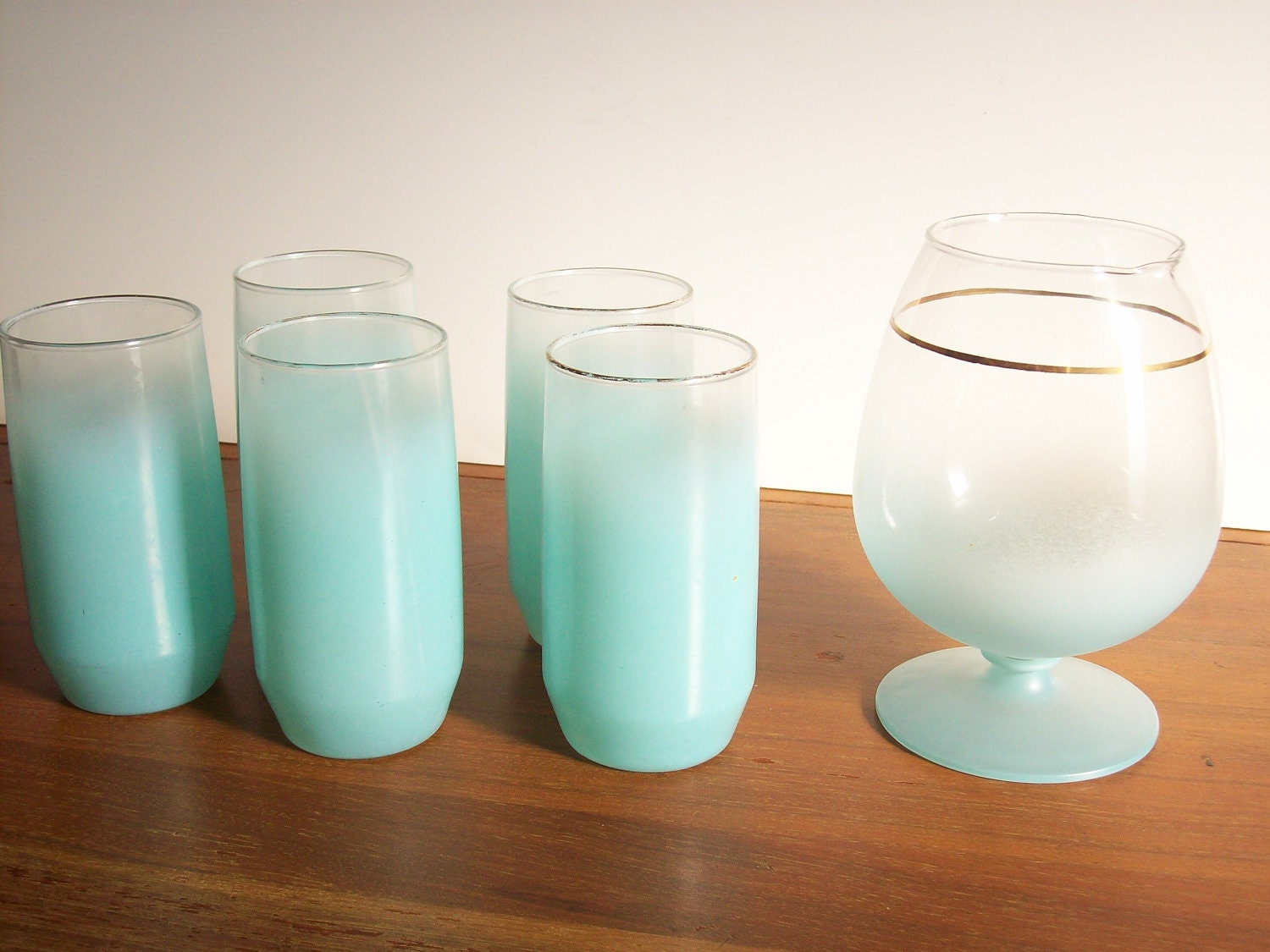 Aqua Blendo Cocktail Set - Vintage Barware