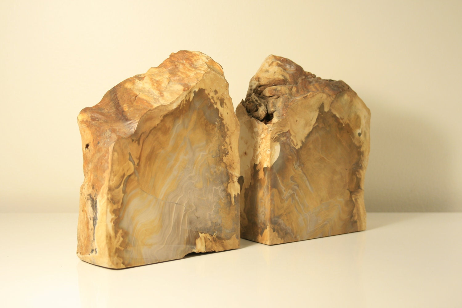 Vintage Modern Geode Bookends