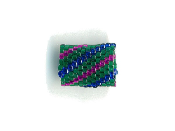 Woven Glass Dread Bead Tube 11mm/o 8mm/i (e)