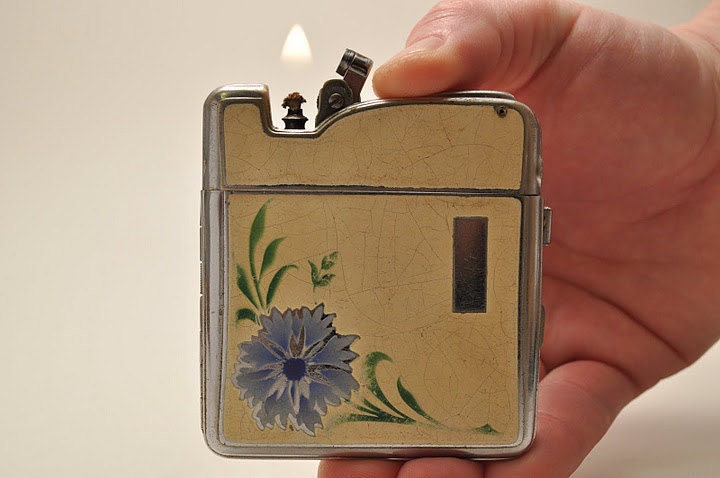 Working RARE 1939 Ronson LadyPact Lighter and Compact Case